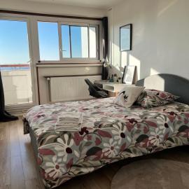Chambre privée dans appartement femmes uniquement vue Tour Eiffel et piscine