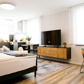 bonquartier - LUXAPT#4 Modernes Apartment mit Self Check-In, voll ausgestatteter Küche, Klimaanlage und Parkplatz, Hotel in Sankt Augustin