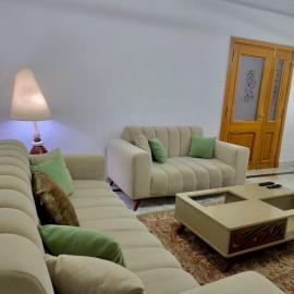 Salon et 3 chambres meublées au jardin de carthage
