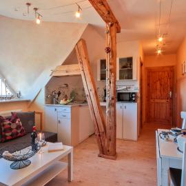 Haffblick im Reetdachhaus am Haff