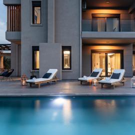 Calmar Boutique Villa 5min drive to Kolymvari beach with Private Pool & Sea Views