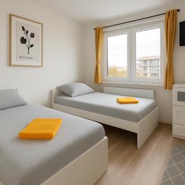 Ideal für Monteure. 3 Zimmer Apartment mit Küche, Waschmaschine, WiFi usw... .