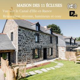 Maison des 11 Écluses-Vue sur le Canal d'Ille-et-Rance, хотел в Hédé