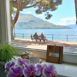 Lake Como PORTO VECCHIO - Charming Lakefront Apartment in the Heart of Domaso, hotell i Domaso