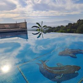 Private Studio in a Villa with Pool & Parking near Rome, hotelli kohteessa Fiano Romano
