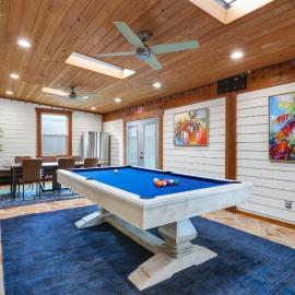 Ultimate Retreat Game Room Fire Pit BBQ Office