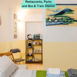 Zen Studio in the Center With Free Parking and 24Hours Automatic Check-In with Netflix Dazn and Disney Plus and Air Conditioning