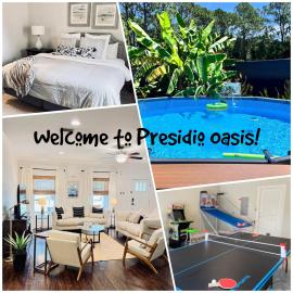 Presidio Oasis, 4brm, Pool, Gaming 4 min to beach