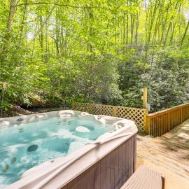 Bryson City Cottage w/ Hot Tub & Waterfall Views!