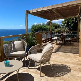 Mobil-home Premium Côte d'Azur Camping 4 étoiles Saint-Raphaël Piscines Climatisation Vue mer et Parking