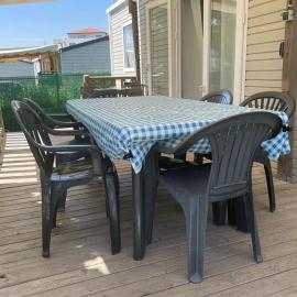 Mobil-Home climatisé de 40m2 à 800m de la plage