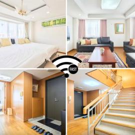 L-Large 3Bedroom Luxury Condo, 140sqm Max 19 PPL, 7mins walk to station, Elevator,QuiteArea, hotel en Tokio