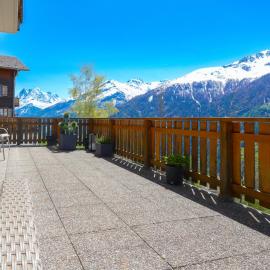 Appartement Tsandelanne avec terrasse panoramique, Val d'Hérens