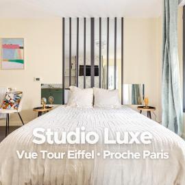 Studio Luxe - Vue Tour Eiffel - Proche Paris & Versailles