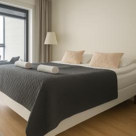 City Home Finland Big Luxury Suite - Spacious Suite with Own SAUNA, One Bedroom and Furnished Balcony next to Train Station, hotel i Tampere