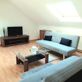 Seyfarthrooms - Großröhrsdorf 2 - zentrale Lage, stilvolle Einrichtung, Blick in den Garten
