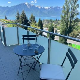 Montreux panoramic view with garden