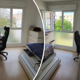 Chambres près des 24H avec 1 lit et 1 lit d'appoint -60kg, hotel in Le Mans
