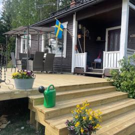 Stuga med egen brygga, hotell sihtkohas Fagersta