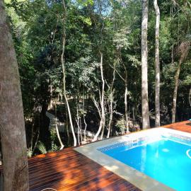 Refugio El Benja, hótel í Villa Salto Encantado