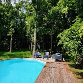 NALAN Godvicien, Spa, piscine chauffée, forêt, 14 pers