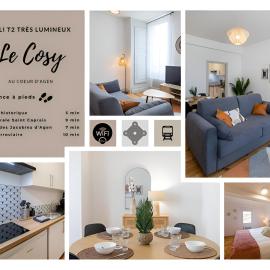 Le Cosy magnifique T2 neuf Centre ville Gare 800 m