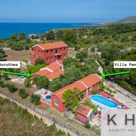 Mondo Cosseri Villa Rossa-Dorothea and Mondo Cosseri Villa Rossa-Penelope, with own shared pool, hotel in Lixouri