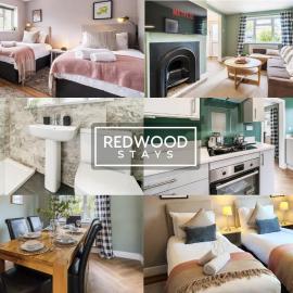 2 Bed 1 Bath House, Perfect for Corporate, Contractors & Families Free Parking, Garden, Netflix By Redwood Stays