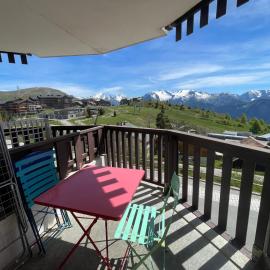 Plein centre Alpe d'Huez vue panoramique