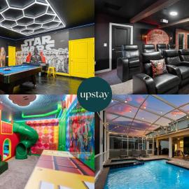 Upstay 9BR Villa w Pool & Cinema - Epic Universe, hotel in Davenport