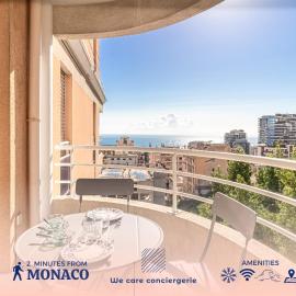 1 room apartment 1 minute from Monaco