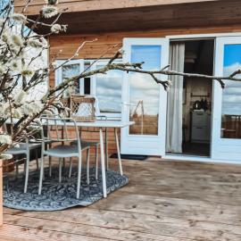 Tiny house Friesland nabij het water met hottub Fjild Hûske – hotel w mieście Echtenerbrug