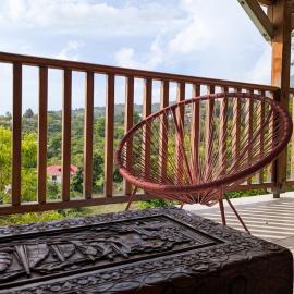 Haut de villa, vue imprenable、Baillifのホテル
