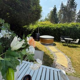 Romantic Veluwe Chalet with Private Hot Tub and Fully Fenced Garden