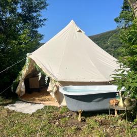 Eco- regenerative bell tent with a pool - near Piódão