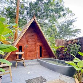 Triangle House and hot spring