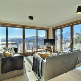 ARC 1600, LE RIDGE, Appartement 12 personnes Duplex Vue Montagne - Ski aux pieds - Sauna, Hammam, Piscine intérieure chauffée, Salle de sport & fitness, hotel Arc 1600-ban