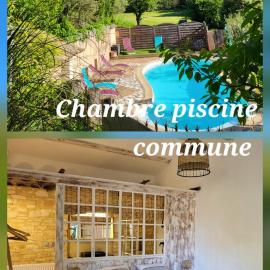 1 Chambre piscine commune et 1 Gite piscine privée La Sauvasse, hotel en Vagnas