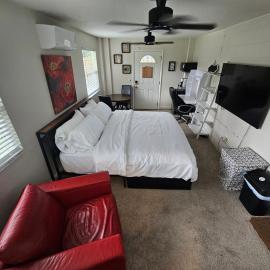 Sanford Suite King Bed Work-Ready with 60 in Google TV and Rainfall Shower
