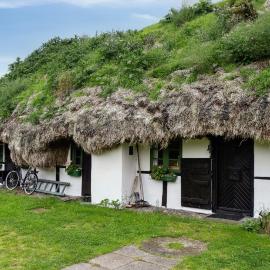 Renovated Stable With Seaweed Roof On Læsø