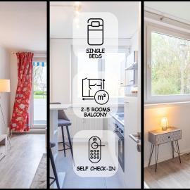 1-5 Zimmer Wohnungen, Einzelbetten