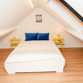 Chic & Modern 1BR & 1LR Apt, 12 Min Walk to Rabot