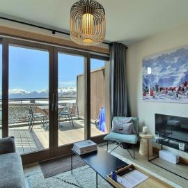 ARC 1600, Résidence Premium LE RIDGE, Appartement 07 personnes Duplex Vue Montagne - Ski aux pieds - Sauna, Hammam, Piscine intérieure chauffée, Salle de sport & fitness
