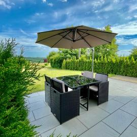Ruhige 5 Sterne Ferienwohnung Terrasse & Aussicht stilvoll & modern