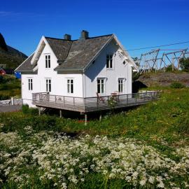 Moskenes i Lofoten, autentisk hus midt i fiskeværet Å