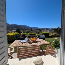 Le Jardin Secret, Vue sur le château & Parking