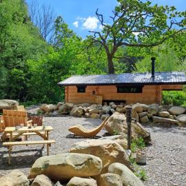 Woodcutters' Cabin Authentic Log Cabin Talybont Aberystwyth SY245DW