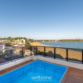 Cobertura com piscina e vista para o mar - VDI0401, hotel a Meaípe