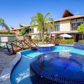 Villas de Fiji: Bangalô em Condomínio com Piscinas e Praia a Poucos Passos, hotel u gradu Ilha da Restinga