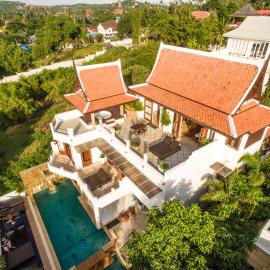 Thai Villa Melitta Bangrak Bohput, Beach, Pool, SeaViews, 6-enSuite, Full Villa, Luxury, AAA Location Koh Samui